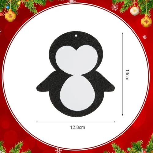 Miniatura 7 de Fennoral Paquete de 12 Manualidades de Pingüino para Niños Haz Tu Propio Pingüino Adornos de Navidad de Espuma Manualidades DIY para Niños Niñas