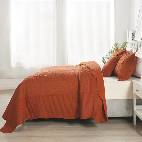 Miniatura 225 de HoneiLife - Juego de colcha de tamaño Queen, juego de ropa de cama de pana bordada de 3 piezas, colcha de lujo, ligera, cálida, para todas las Pana