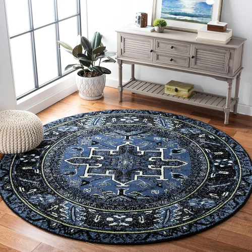 Miniatura 50 de SAFAVIEH Vintage Hamadan Collection Alfombra - 5'3" x 7'6", Rojo & Multi, Diseño tradicional persa, que no desprende pelusa y fácil de limpiar