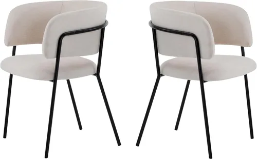 Miniatura 6 de Christopher Knight Home Juego de 2 sillas de comedor Nest, silla de cocina tapizada, silla de comedor con respaldo curvo, silla de comedor con marco