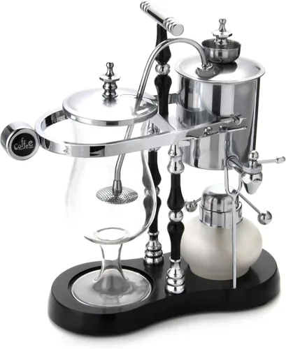 Miniatura 5 de Cafetera eléctrica de lujo belga, estilo familia real, de doble columna., dorado, (Golden-B)