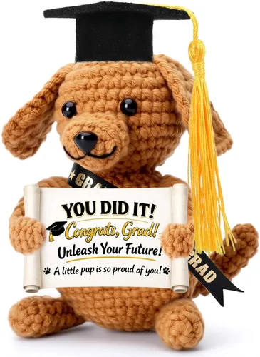 Graduation Gifts Grad for Her Him Dog Plush Stuffed Animal, Kindergarten Preschool Prek Middle High School College 5th 6th 8th Grade Graduation