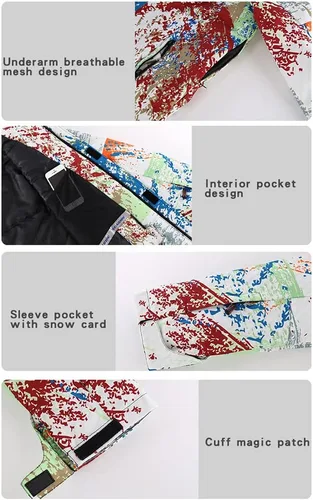 Miniatura 6 de HOTIAN Mens Ski Jackets Waterproof Snowsuits Insulated Outdoor Winter Coats