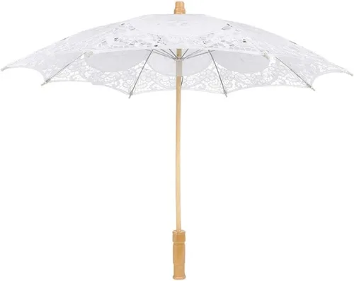 Toyvian Sombrilla de encaje bordado para boda, paraguas decorativo para fotografía, paraguas chino para disfraces de boda, decoración de cosplay,