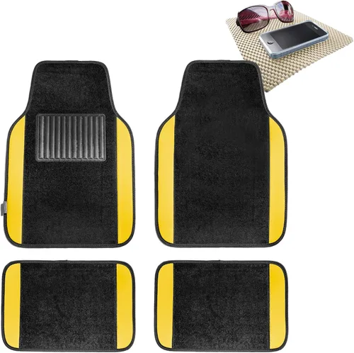 Miniatura 22 de TLH Alfombrillas para Automóvil, Juego Completo de Alfombrillas de Alfombra con Bordes de Color Beige para Coches, Protección para Todo Tipo