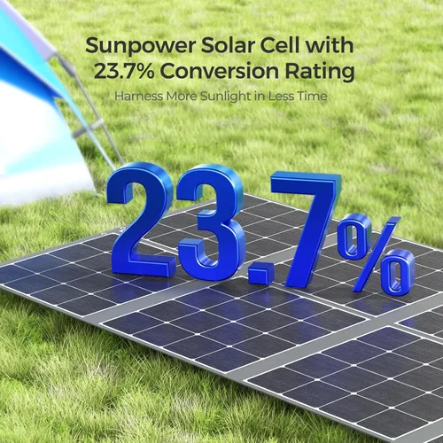 Miniatura 4 de Renogy 400W Panel solar portátil plegable en manta monocristalina, panel solar de gran potencia, células solares Sunpower 23.7% de alta eficiencia