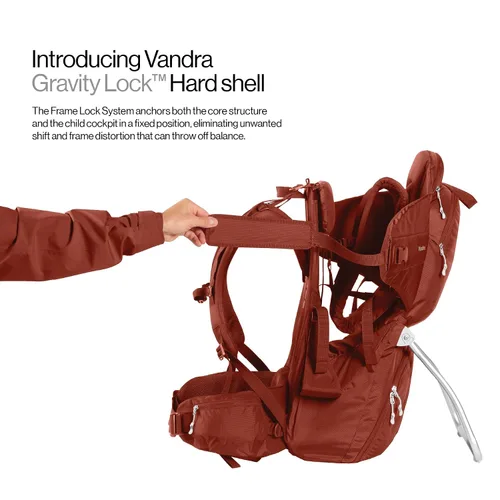 Miniatura 4 de Vandra™ Canyon - Mochila portabebés escandinavo de senderismo - Gravity Lock™ marco de carcasa dura - Portabebés nido para niños pequeños y niños