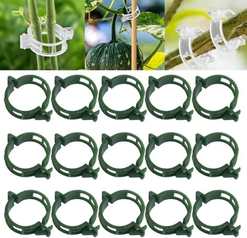 300 clips de plástico seguro para plantas, clips de fijación de plantas, clips de tomate de plástico para plantas trepadoras, clips de jardín, clips