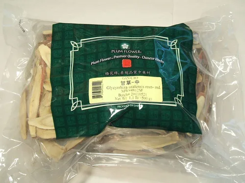 Raíz de regaliz, rodajas medianas / Gan Cao / Glycyrrhiza Uralensis - Hierba a granel 1.1 lb / 500 g