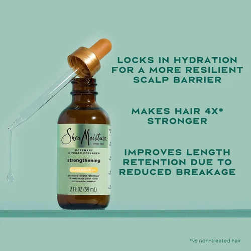 Miniatura 5 de Aceite para el cuero cabelludo y el cabello Shea Moisture de romero y vegano colágeno para proteger el cuero cabelludo y fortalecer el cabello
