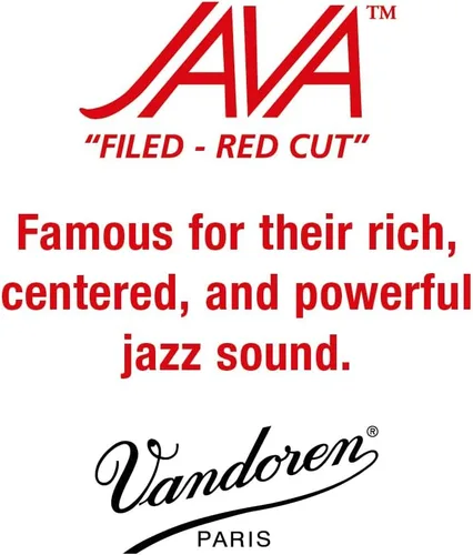 Miniatura 3 de Vandoren SR262R Alto - Lengüetas JAVA rojas para saxofón, resistencia 2; caja de 10