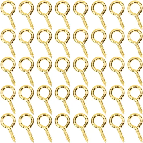 Miniatura 7 de Shapenty Mini gancho de metal con tornillo de ojo, clavija de aro pequeña para llavero de resina, manualidades, adornos de Navidad, aretes, collar