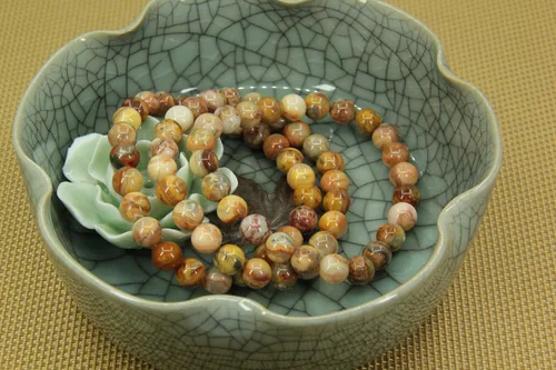 Miniatura 17 de Amandastone Pulsera elástica de cuentas redondas de 0.315 in con piedras preciosas naturales de 7 pulgadas
