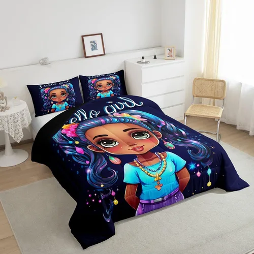 Miniatura 72 de Erosebridal Juego de ropa de cama de princesa de ballet, tamaño Queen, juego de edredón de 3 piezas para niñas bailarinas de ballet, lindo juego