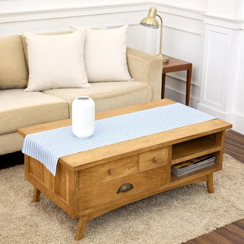 Miniatura 21 de Solino Home Camino de mesa de lino de 36 pulgadas – Amalfi Stripe 100% lino puro, camino de mesa azul marino y blanco, 14 x 36 pulgadas, ideal