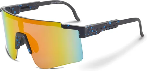 Miniatura 11 de Gafas de ciclismo para mujeres y hombres jóvenes, lentes de sol de béisbol UV400, ideales para senderismo, correr, pesca, esquí