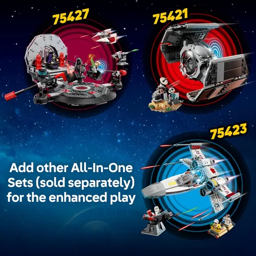 Miniatura 8 de LEGO Star Wars SMART Play: Luke's Red Five X-Wing - Juguete interactivo de construcción todo en uno - Reacciona a cómo te mueves y juegas con un