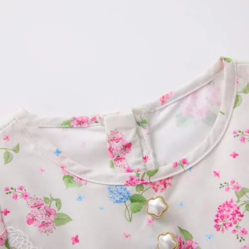 Miniatura 3 de pureborn Vestido de algodón de manga corta y larga para bebé niña pequeña 0-5T