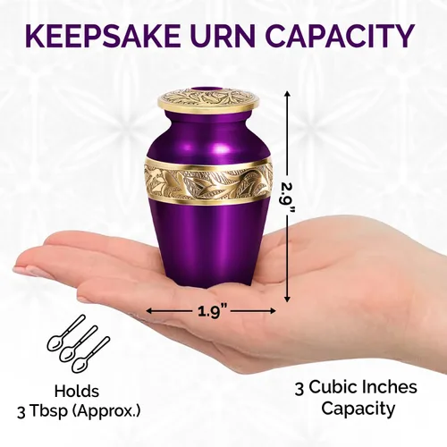 Miniatura 2 de Solace Forever Urna pequeña para cenizas humanas - Urna de recuerdo de mariposa para mujer - Mini urna conmemorativa hecha a mano con bolsa