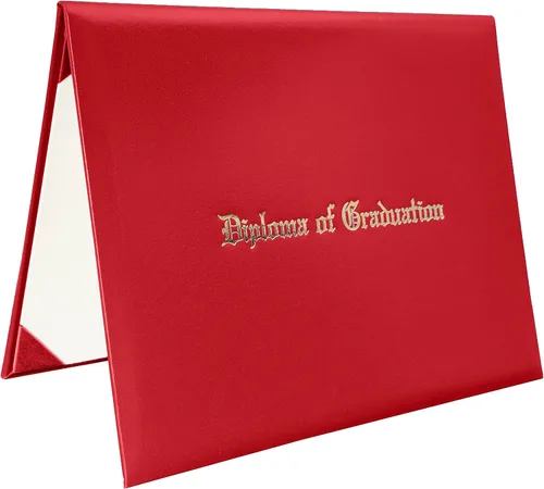 Miniatura 31 de Funda para diploma 8.5”x11” impresa “Diploma de Graduación” en cuero sintético acolchada y rica en color de TngHui, negra
