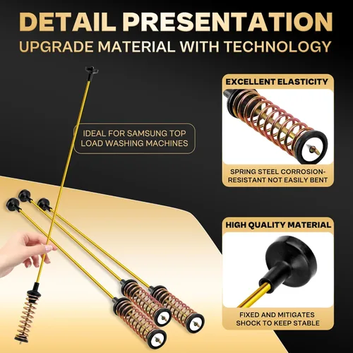 Miniatura 3 de Varillas de suspensión para lavadora para Samsung WA50T5300AC/US WA50R5400AV/US WA45T3400AW/A4 WA50R5200AW/US WA45N3050AW/A4, Reemplace las varillas