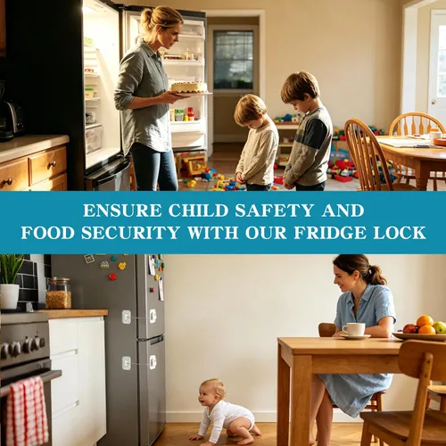 Miniatura 7 de Cerradura de refrigerador, cerraduras de refrigerador para niños, cerradura de congelador con combinación para refrigeradores, cajones, armarios