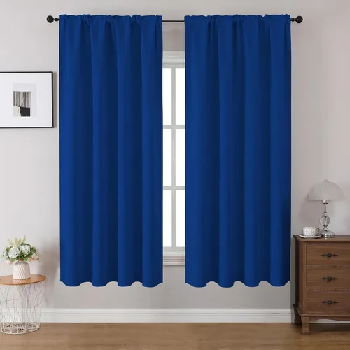 Miniatura 50 de CUCRAF Cortinas opacas de 45 pulgadas de largo, juego de 2 paneles para dormitorio, bolsillo para cortinero, cortinas de oscurecimiento