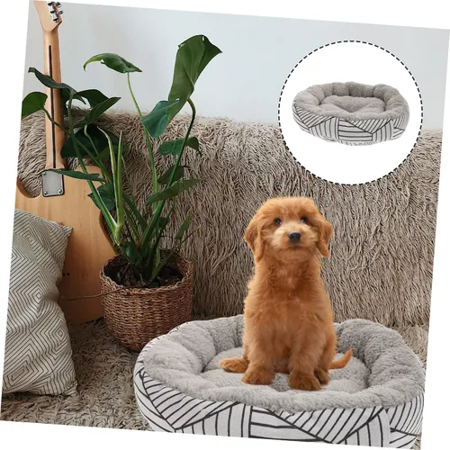 Miniatura 6 de ORFOFE Cama compacta de forro polar de cordero para mascotas, tapete para dormir para gatos y perros, cálido y ligero, portátil, cojín