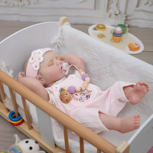 Miniatura 4 de Muñecas Reborn de bebé – Muñecas de bebé reales de 20 pulgadas que se ven reales, muñeca de cuerpo completo de vinilo para niña, recién nacida Rosa