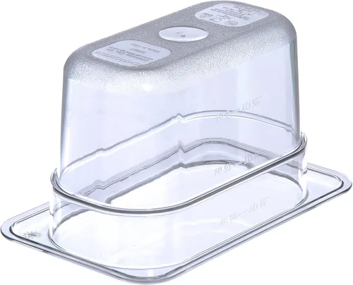 Miniatura 7 de Carlisle FoodService Products Pan plástico para alimentos 1/9 tamaño 4 pulgadas profundo claro Transparente