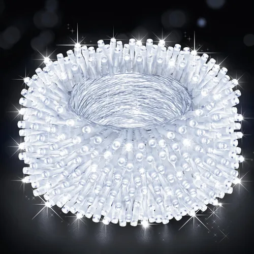 Miniatura 17 de Guirnalda de luces de Navidad de 403 pies para exteriores, 1000 luces LED con cambio de color, 11 modos y función de temporizador de memoria