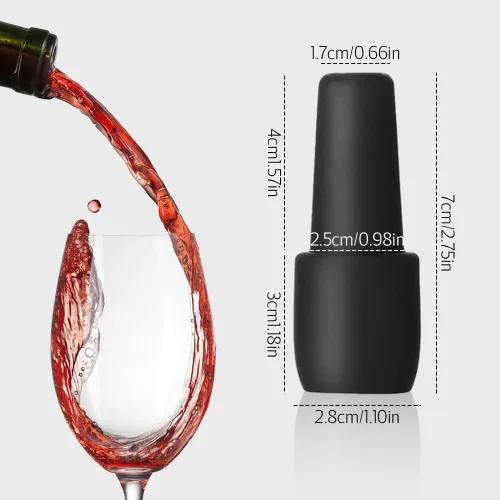 Miniatura 4 de Tapón de vino 2025, 4 tapones de vino para botellas de vino, tapas de botellas de vino de silicona, cubiertas selladoras reutilizables e irrompibles