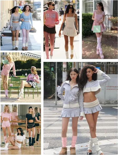 Miniatura 6 de V28 calentadores de piernas acanalados para mujer, estilo años 80, para fiestas deportivas