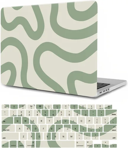Miniatura 12 de Funda para MacBook Pro 14 2023 M2 A2779 A2442 M1 Pro/Max, Carcasa Protectora de Plástico Duro para Laptop y Cubierta para Teclado, Tablero de Damas