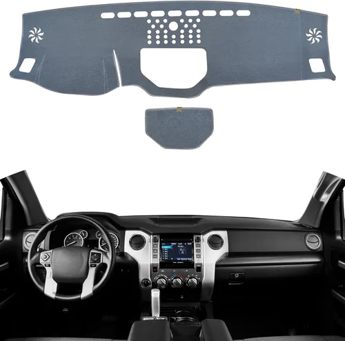 Miniatura 16 de TUCAREST Funda para salpicadero Compatible con Ch-Evy Silverado 1500/2500 HD/3500 HD 2019-2023, GM-C Sierra/HD 2500/ HD 3500 2019-2023, alfombrilla