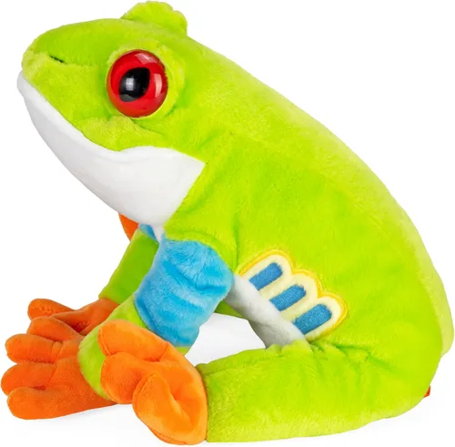 Miniatura 3 de Wild Republic Peluche de rana de árbol de ojos rojos, animal de peluche, regalo para niños, Cuddlekins de 12 pulgadas