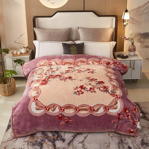 Miniatura 11 de LGYKUMEG Manta suave y pesada de visón coreano, tamaño King de 79 x 91 pulgadas, manta de forro polar, 2 capas reversibles y sedosas, manta cálida