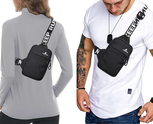 Miniatura 6 de Mini bolso bandolera para mujeres y hombres, bolsa cruzada pequeña, mochila de hombro, riñoneras, bolsa de pecho casual para teléfono para viajes