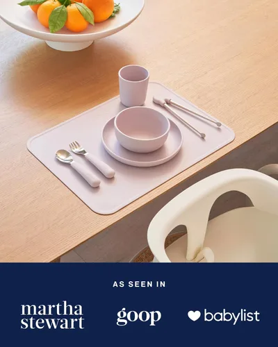 Miniatura 5 de Lalo Utensils - Juego de tenedor y cuchara para niños pequeños - Utensilios ergonómicos para niños pequeños de acero inoxidable y silicona - Juego