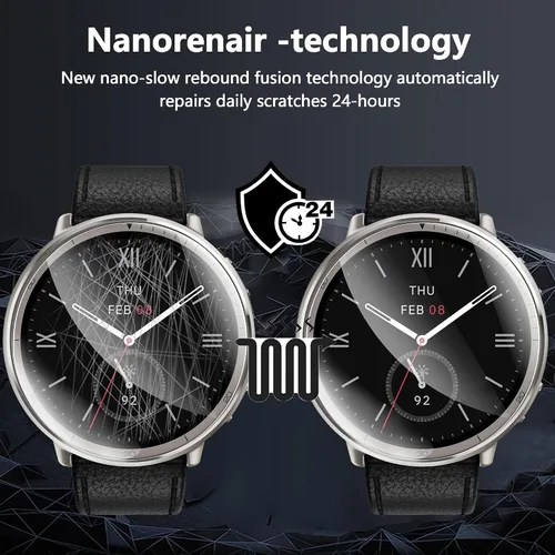 Miniatura 4 de 3 Pack for Amazfit Active 2 Screen Protector, Non-Tempered Glass Flexible Protection, HD Clear Protective Film