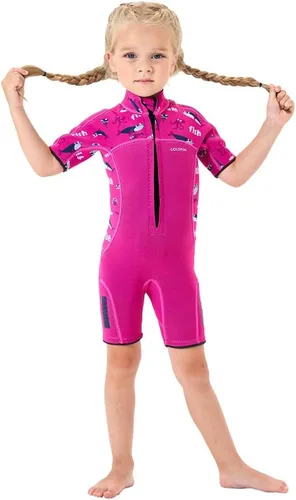 Miniatura 7 de Goldfin - Traje de neopreno para niños, 2 mm y 3 mm, con cremallera frontal, para niños pequeños, mantiene el calor para deportes acuáticos, surf