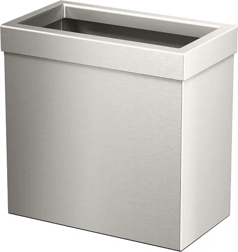 Miniatura 18 de Gatco Cubo de basura rectangular moderno, latón cepillado, cubo de basura de acero inoxidable con tapa extraíble, a prueba de fugas, capacidad de 3
