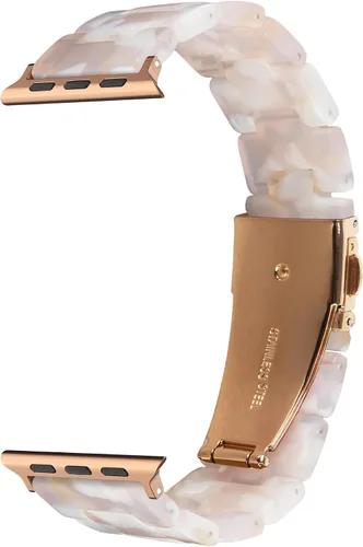Miniatura 5 de Cocostarke - Correa de reloj de resina compatible con Apple Watch de 1.496 in, 1.575 in, 1.614 in, 1.654 in, 1.732 in, 1.772 in, correa de luz