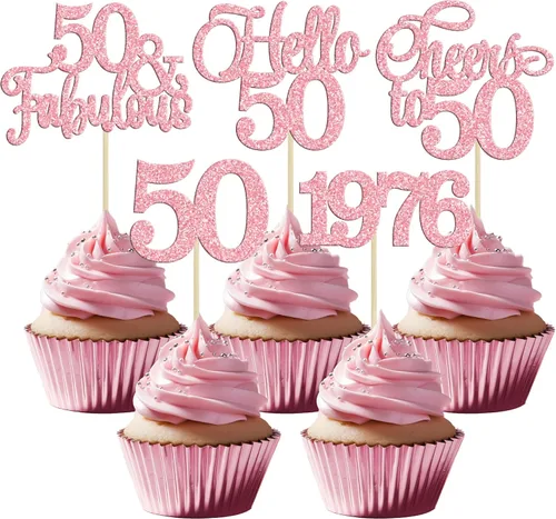 Miniatura 10 de Gyufise Paquete de 24 adornos negros para cupcakes de 10.º cumpleaños con purpurina negra 10 Ten Hello 10 Dights dobles desde 2015 para decoraciones