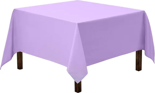 Miniatura 25 de Gee Di Moda Mantel Cuadrado - Mantel Beige de 52 x 52 Pulgadas para Mesas Cuadradas o Redondas Pequeñas - Tela Resistente Lavable - para Mesa