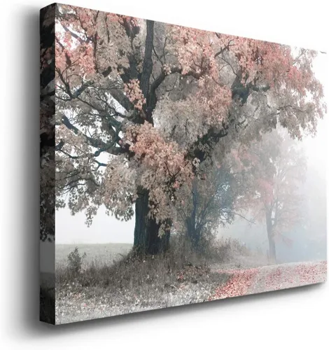 Miniatura 2 de Lienzo de arte de pared de paisaje abstracto con flores y bosque moderno, cuadros de arte para decoración de sala de estar, cocina, baño, oficina