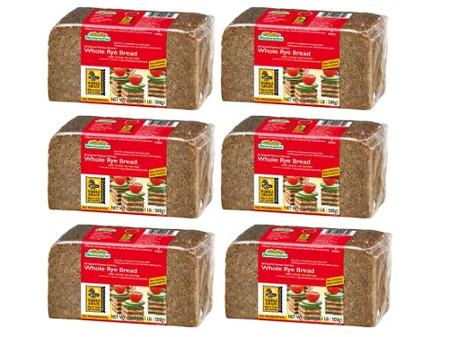 Miniatura 31 de Mestemacher Pan de centeno entero orgánico, 17.6 onzas, auténtico pan de centeno alemán de grano entero Pan europeo denso de alta fibra, orgánico