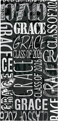 Let's Make Memories Toalla de playa personalizada – para graduados – Personalizar con cualquier nombre y mensaje – Clase de 2025 – Recuerdo de