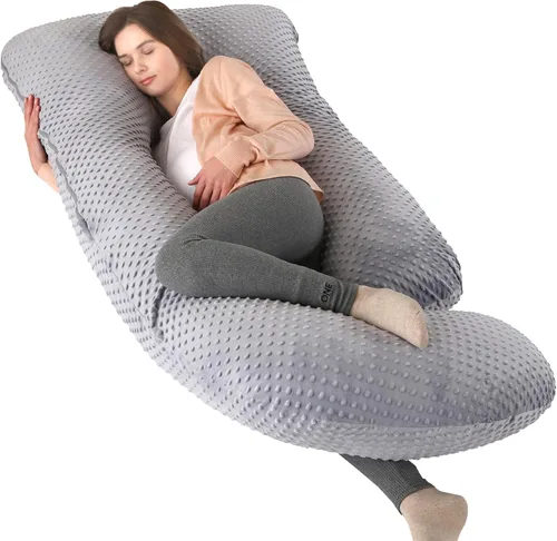 Miniatura 7 de cauzyart Almohadas de embarazo para dormir, almohada de cuerpo completo en forma de U y soporte de maternidad, para espalda, caderas, piernas