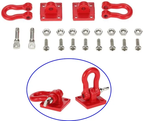 Miniatura 4 de ShareGoo - Mini gancho y cadena de metal para remolque compatible con 1/10 RC4WD D90 Axial SCX10 RC Crawler Car Truck
